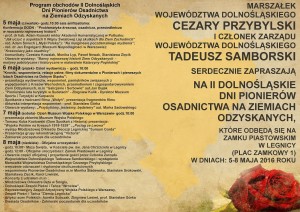 ZAPROSZENIE II Dolnośląskie Dni Pionierów Osadnictwa
