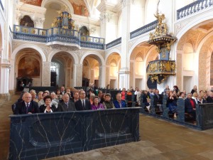 Zwiedzanie opactwa krzeszowskiego przez uczestników Zjazdu